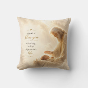 Beautiful Blessing from God for a Newborn Baby Cushion