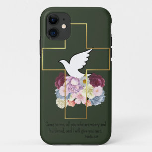 Beautiful Blessings Dark Green Phone Case