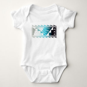 Beautiful Blessings - Grey/teal/Black - Baby Bodysuit