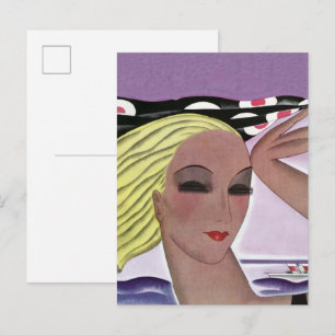 Beautiful Blonde Lady (Personalise) Postcard