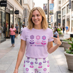 Beautiful Blooming Design T-shirt
