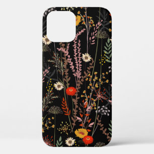 Beautiful blooming meadow flowers pattern iPhone 12 case