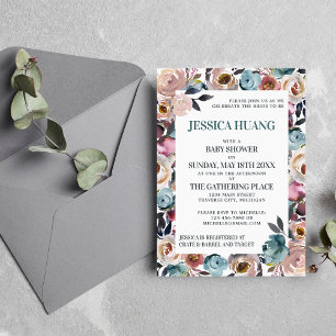Beautiful Blooms Floral Spring Baby Shower Invitation