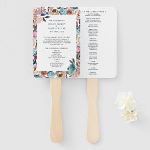 Beautiful Blooms Floral Spring Wedding Ceremony Pr Hand Fan