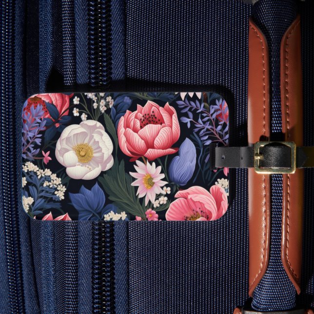 Beautiful Blooms Luggage Tag (Front Insitu 4)