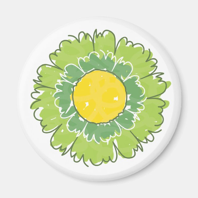 Beautiful Blossom Magnet - Green (Front)