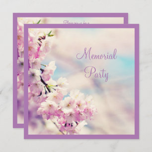 Beautiful Blossom Memorial Party Invitation