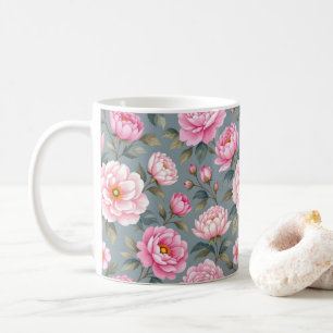 Beautiful blossom pink flowers coffee mug