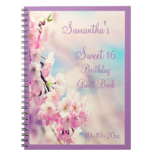 Beautiful Blossom Sweet 16 Birthday Notebook