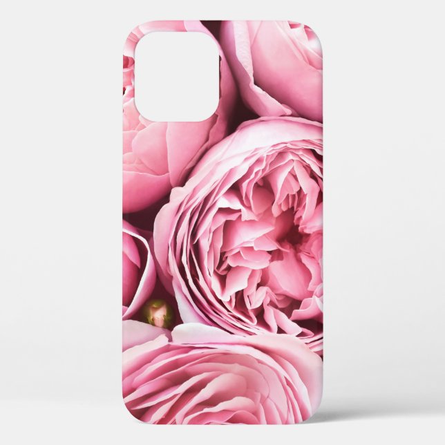 Beautiful blossoming pink rose flowers Case-Mate iPhone case (Back)