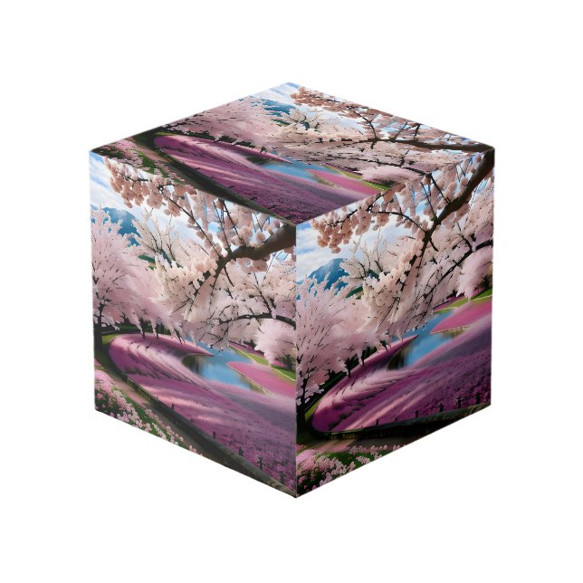 Beautiful Blossoms Feburary Cube (Front Angled)