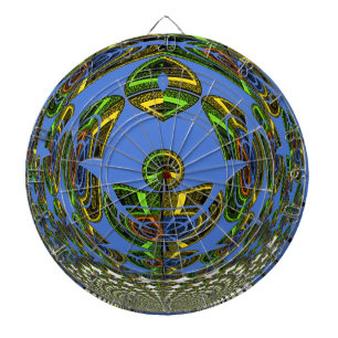 Beautiful Blue African Traditional Ethnic  Vector  Dartboard