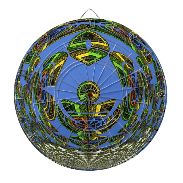Beautiful Blue African Traditional Ethnic  Vector  Dartboard (Front)