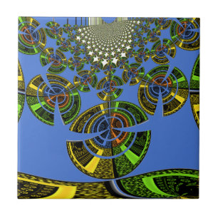 Beautiful Blue African Traditional Ethnic Vector Tile