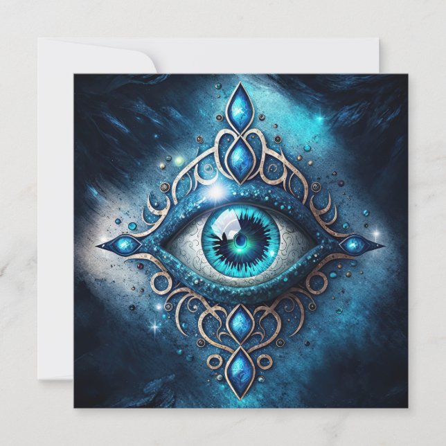 Beautiful Blue All Seeing Eye Illuminati (Front)