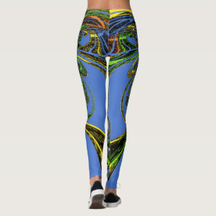 Beautiful blue amazing feminine weekend lounging leggings