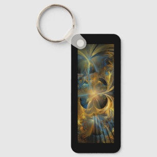 Beautiful Blue And Gold Key Ring