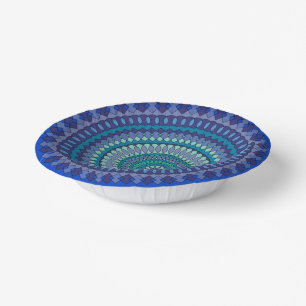 Beautiful Blue and Green Party Paper Plate
