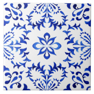 Beautiful Blue and White Azelujo  Ceramic Tile. Ceramic Tile