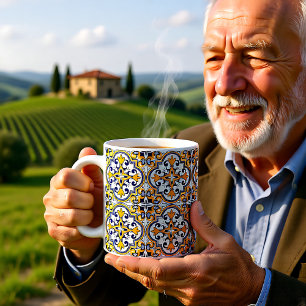 💙💛 Beautiful blue and yellow Azulejos 9  Coffee  Coffee Mug