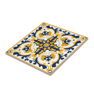 💙💛 Beautiful blue and yellow Azulejos Ceramic Tile