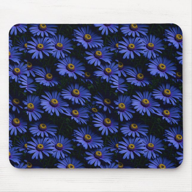 Beautiful blue Asters Mouse Pad (Front)
