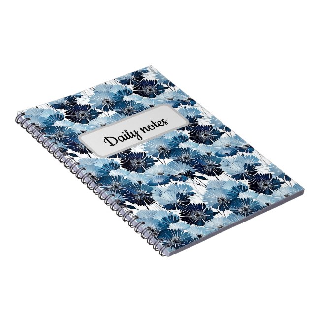 Beautiful blue asters  notebook (Right Side)