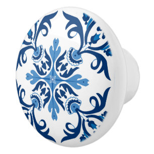 💙 Beautiful blue Azulejos II Small tiles Ceramic Knob