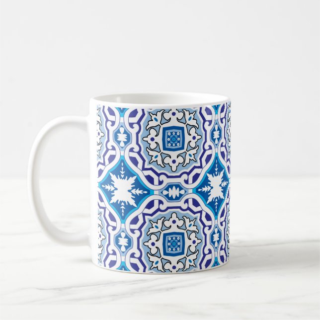 💙 Beautiful blue Azulejos, IV,  Coffee Mug (Left)