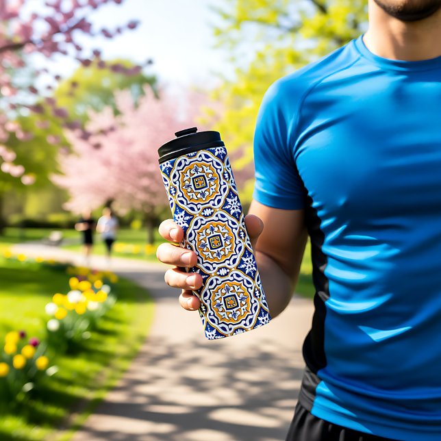 💙 Beautiful blue Azulejos IV Thermal Tumbler (Beautiful blue Azulejos  Thermal Tumbler)