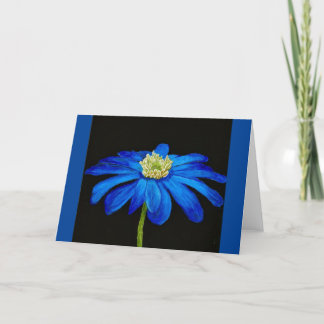 Beautiful Blue Beauty Daisy all occasion card