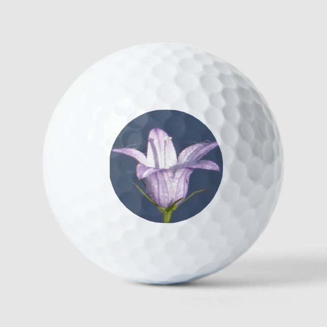Beautiful blue bell flower golf balls (Front)