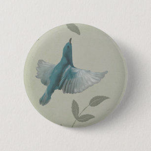 Beautiful Blue Bird 6 Cm Round Badge