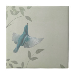 Beautiful Blue Bird Ceramic Tile