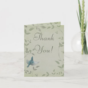 Beautiful Blue Bird Wedding Thank You Card