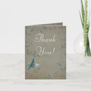 Beautiful Blue Bird Wedding Thank You Card