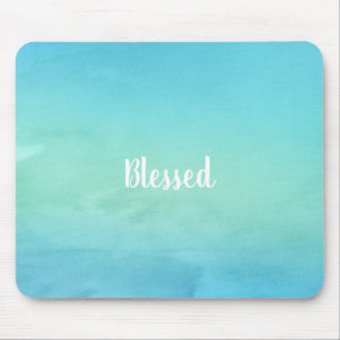 Beautiful Blue Blessed - Customisable Mouse Pad