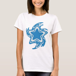 Beautiful Blue BLUE STAR Graphic Design T-Shirt