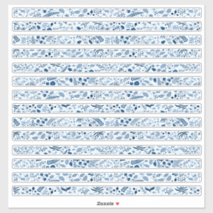 Beautiful Blue Boho Flower Borders