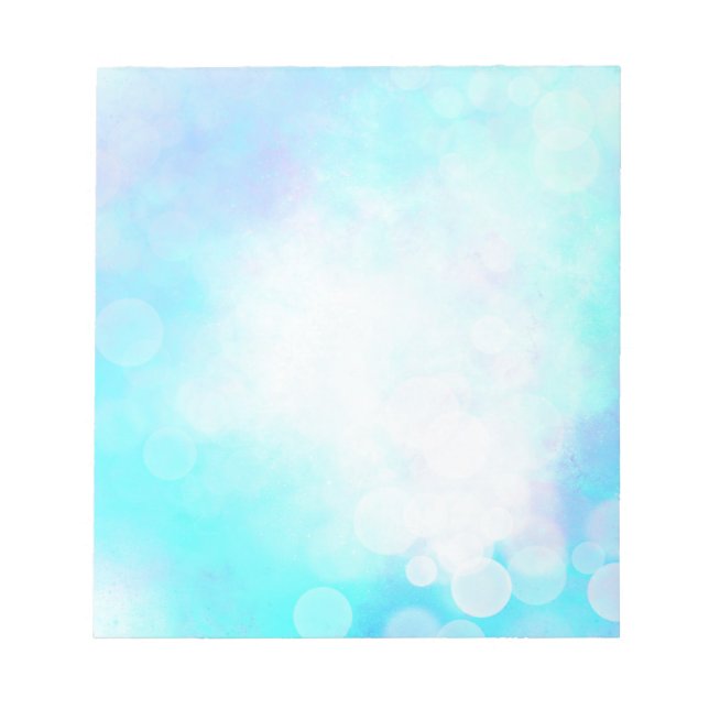 Beautiful Blue Bokeh   Notepad (Front)