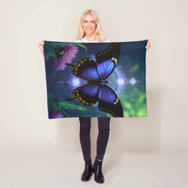 Beautiful Blue Butterfly Blanket (In Situ)