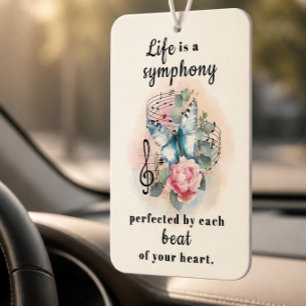 Beautiful Blue Butterfly Inspirational Quote Air Car Air Freshener