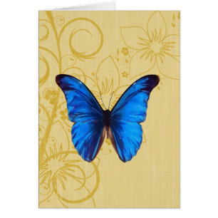 Beautiful Blue Butterfly Vintage art