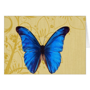 Beautiful Blue Butterfly Vintage art