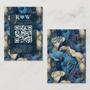 Beautiful Blue Calla Lilies Destination Wedding Enclosure Card