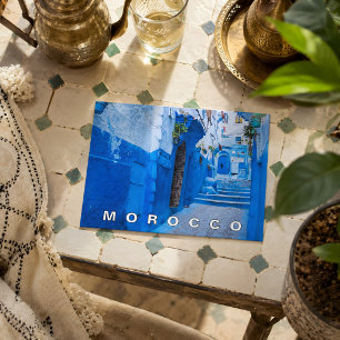 Beautiful Blue Chefchaouen Moroccan Architecture Postcard