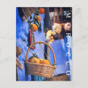 Beautiful Blue Chefchaouen Morocco Medina Streets Postcard
