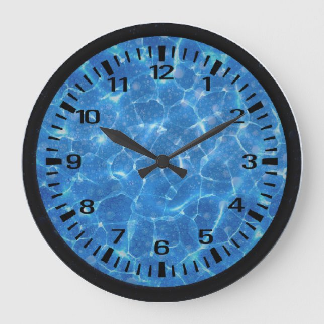 Beautiful Blue Clock Face Pattern (Front)
