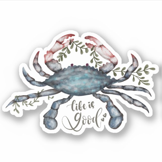 Beautiful Blue Crab Art Design (Front)