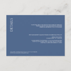 Beautiful Blue Details Enclosure Card
